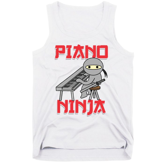 Piano Ninja Funny Keyboard Player Pianist Gift Tank Top