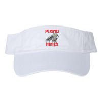 Piano Ninja Funny Keyboard Player Pianist Gift Valucap Bio-Washed Visor