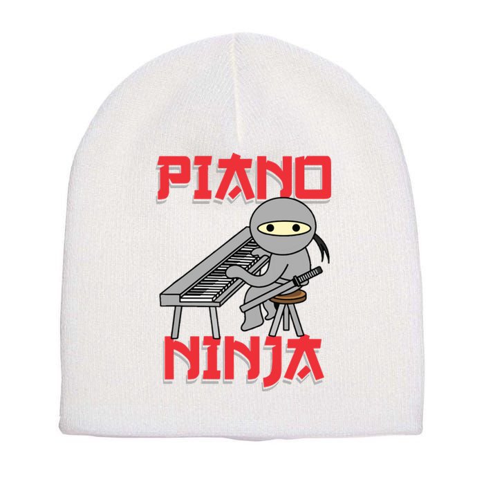 Piano Ninja Funny Keyboard Player Pianist Gift Short Acrylic Beanie