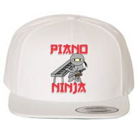 Piano Ninja Funny Keyboard Player Pianist Gift Wool Snapback Cap