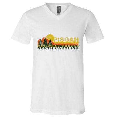 Pisgah National Forest Vintage Retro V-Neck T-Shirt