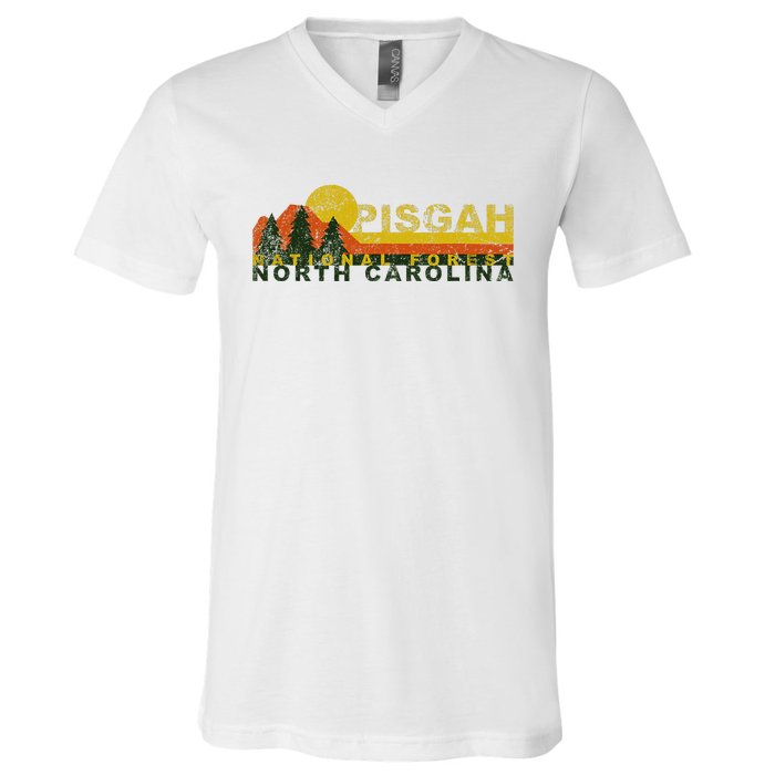 Pisgah National Forest Vintage Retro V-Neck T-Shirt