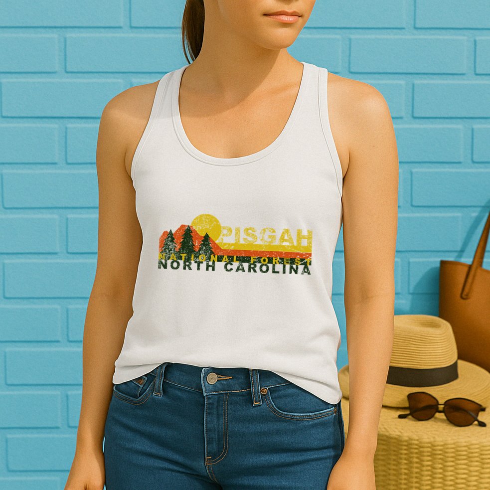 Pisgah National Forest Vintage Retro Womens Tank Top