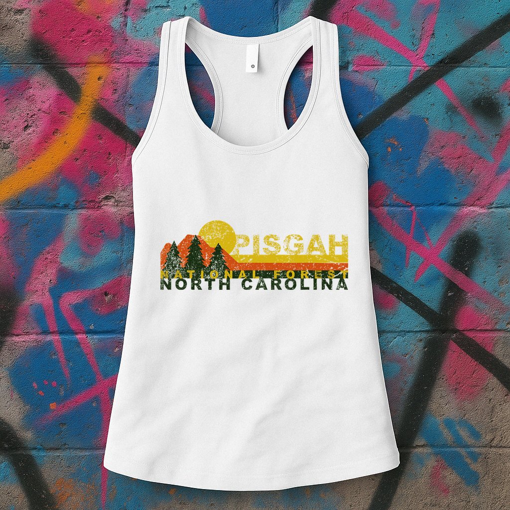 Pisgah National Forest Vintage Retro Womens Tank Top