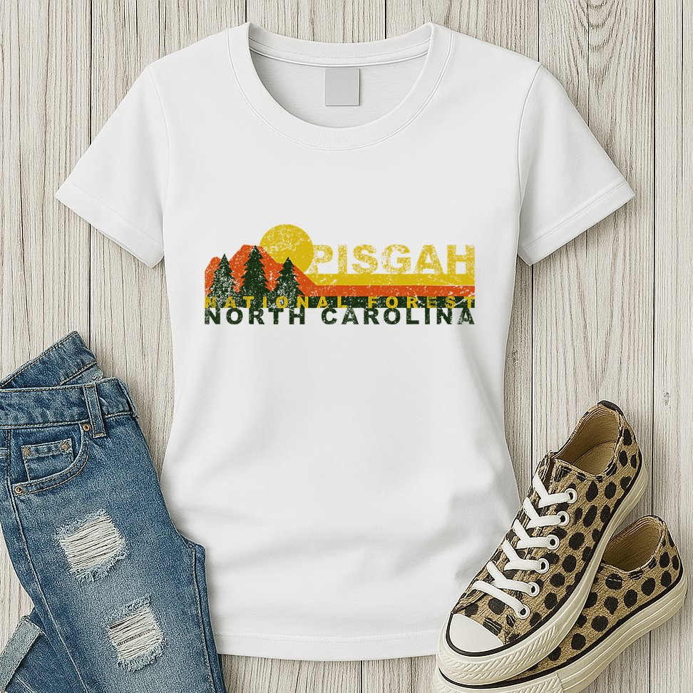 Pisgah National Forest Vintage Retro Womens T-Shirt