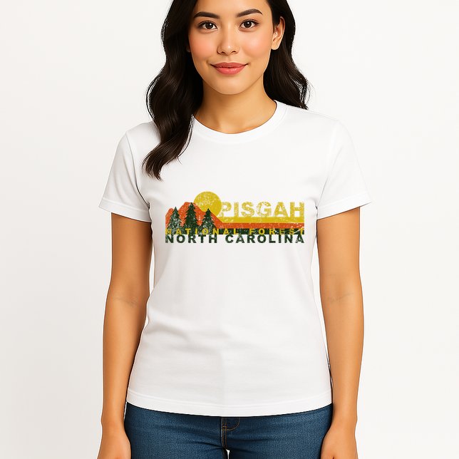 Pisgah National Forest Vintage Retro Womens T-Shirt