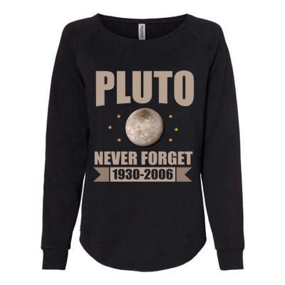 Pluto Never Forget Retro Vintage Pluto Weird Science Space Gift Womens California Wash Sweatshirt