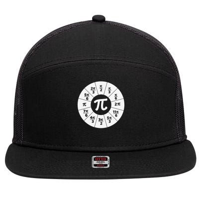 Pi Number Funny Algebra Nerdy Happy Pi Day 7 Panel Mesh Trucker Snapback Hat