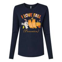 Pt Nurse Fall I Love Fall Prevention Fall Physical Therapy Womens Cotton Relaxed Long Sleeve T-Shirt