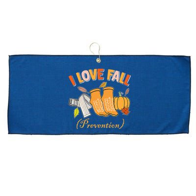 Pt Nurse Fall I Love Fall Prevention Fall Physical Therapy Large Microfiber Waffle Golf Towel