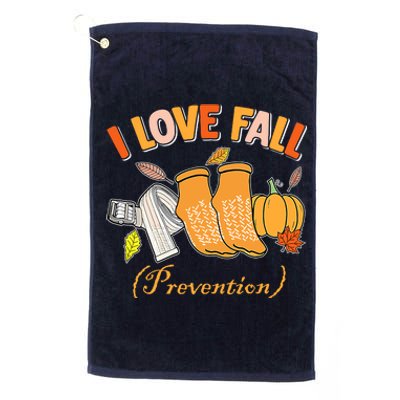 Pt Nurse Fall I Love Fall Prevention Fall Physical Therapy Platinum Collection Golf Towel