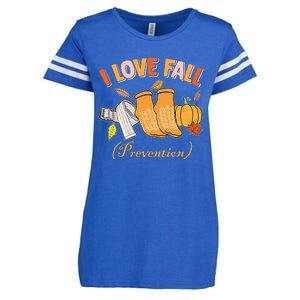 Pt Nurse Fall I Love Fall Prevention Fall Physical Therapy Enza Ladies Jersey Football T-Shirt