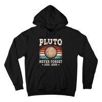 Pluto Never Forget Funny Planet Space Astronomy Science Hoodie