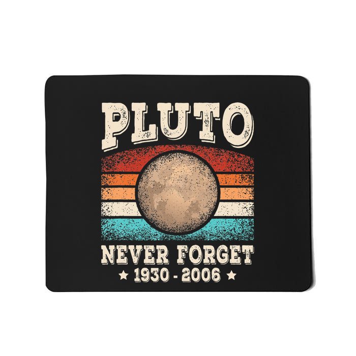 Pluto Never Forget Funny Planet Space Astronomy Science Mousepad