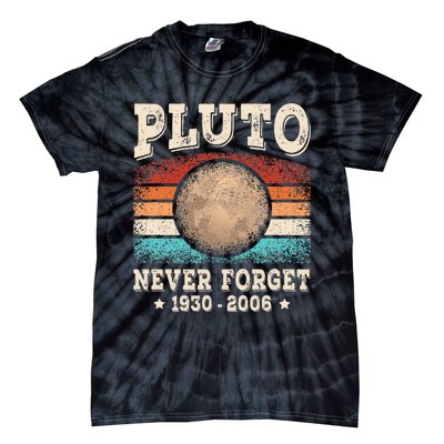 Pluto Never Forget Funny Planet Space Astronomy Science Tie-Dye T-Shirt