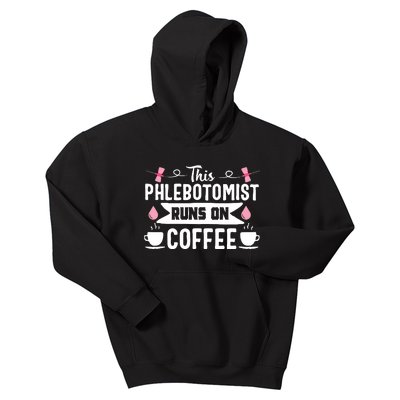 Phlebotomist Nurse Funny Coffee Phlebotomy Technician Tech Kids Hoodie