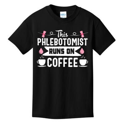 Phlebotomist Nurse Funny Coffee Phlebotomy Technician Tech Kids T-Shirt