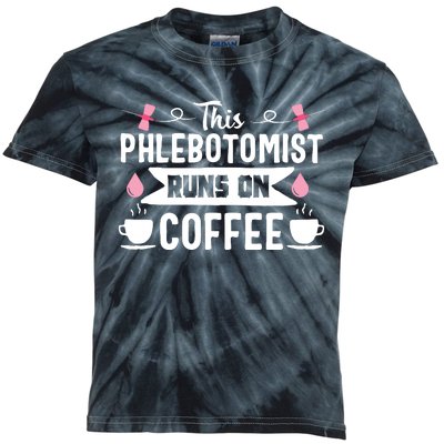 Phlebotomist Nurse Funny Coffee Phlebotomy Technician Tech Kids Tie-Dye T-Shirt