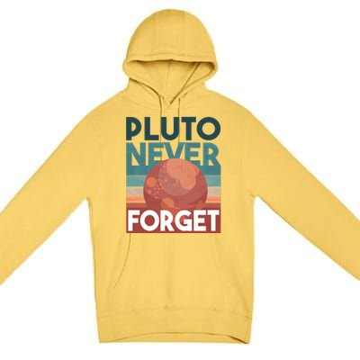 Pluto Never Forget Gift Astrology Gift Premium Pullover Hoodie