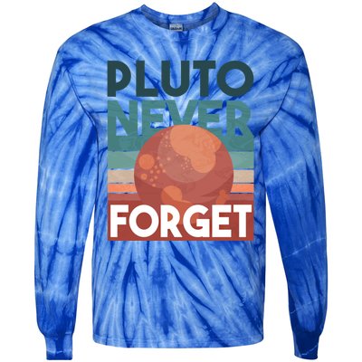 Pluto Never Forget Gift Astrology Gift Tie-Dye Long Sleeve Shirt