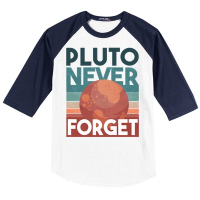 Pluto Never Forget Gift Astrology Gift Baseball Sleeve Shirt