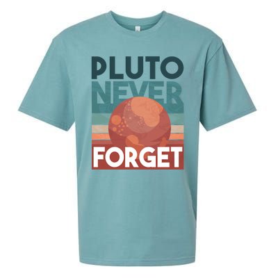 Pluto Never Forget Gift Astrology Gift Sueded Cloud Jersey T-Shirt