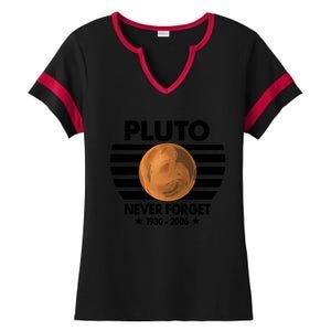 Pluto Never Forget Gift Ladies Halftime Notch Neck Tee