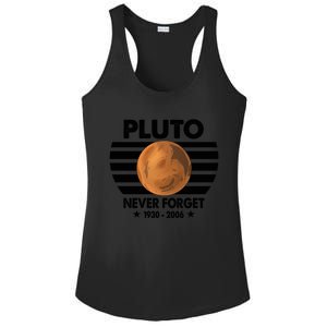 Pluto Never Forget Gift Ladies PosiCharge Competitor Racerback Tank