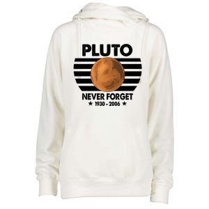 Pluto Never Forget Gift Womens Funnel Neck Pullover Hood