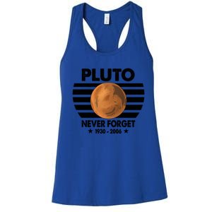 Pluto Never Forget Gift Women's Racerback Tank