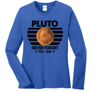 Pluto Never Forget Gift Ladies Long Sleeve Shirt