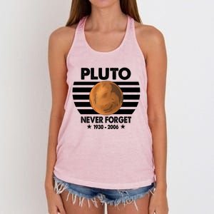 Pluto Never Forget Gift Women's Knotted Racerback Tank