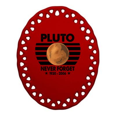 Pluto Never Forget Gift Ceramic Oval Ornament