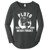 Pluto Never Forget 1930/2006 Women's Perfect Tri Tunic Long Sleeve Shirt
