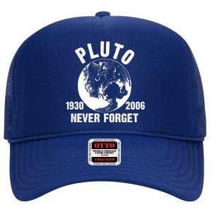 Pluto Never Forget 1930/2006 High Crown Mesh Back Trucker Hat