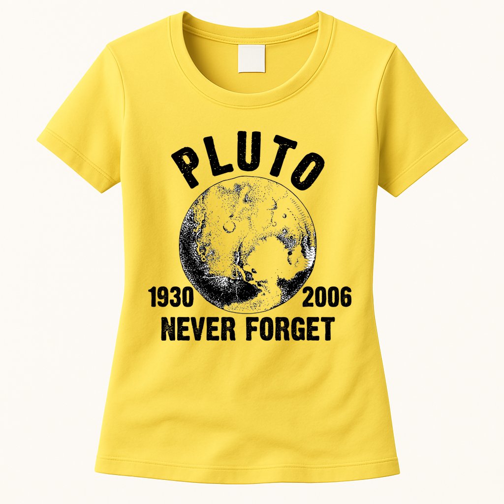 Pluto Never Forget 1930/2006 Womens T-Shirt