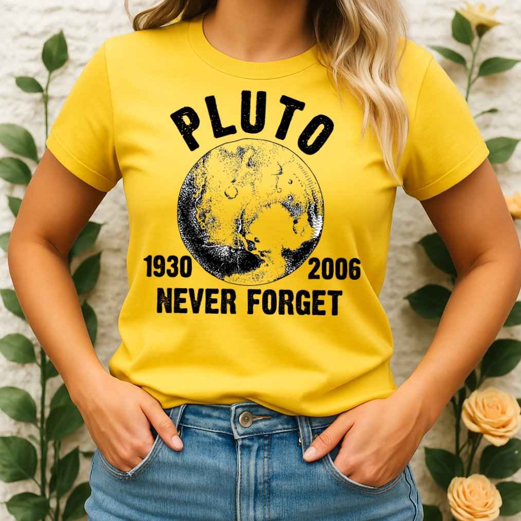 Pluto Never Forget 1930/2006 Womens T-Shirt