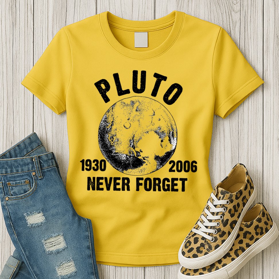 Pluto Never Forget 1930/2006 Womens T-Shirt