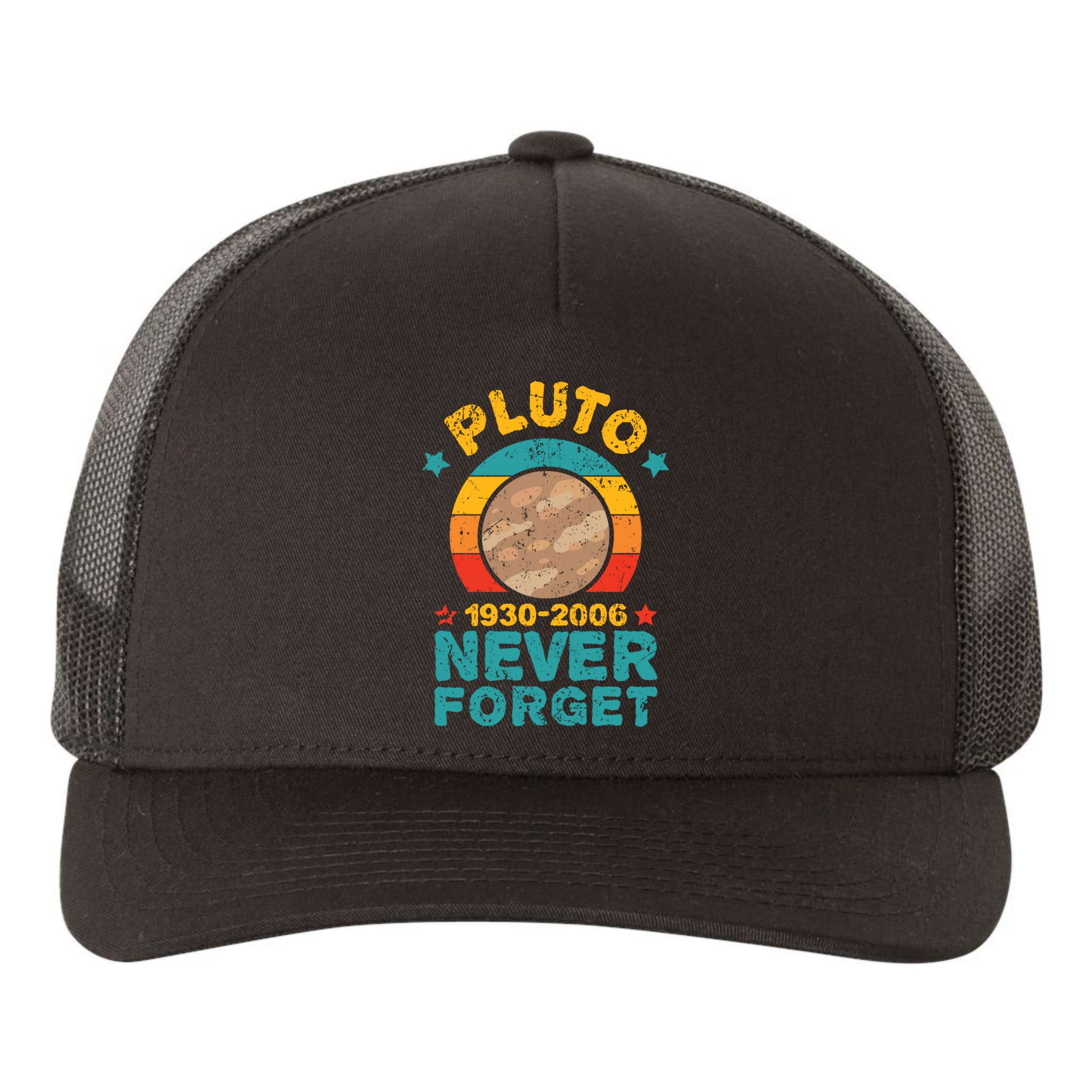 Pluto Never Forget Remember 1930 2006 Vintage Gift Yupoong Adult 5-Panel Trucker Hat