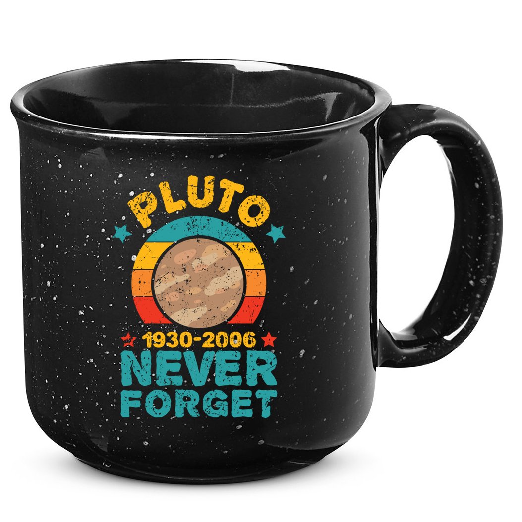 Pluto Never Forget Remember 1930 2006 Vintage Gift 15oz Campfire Ceramic Mug