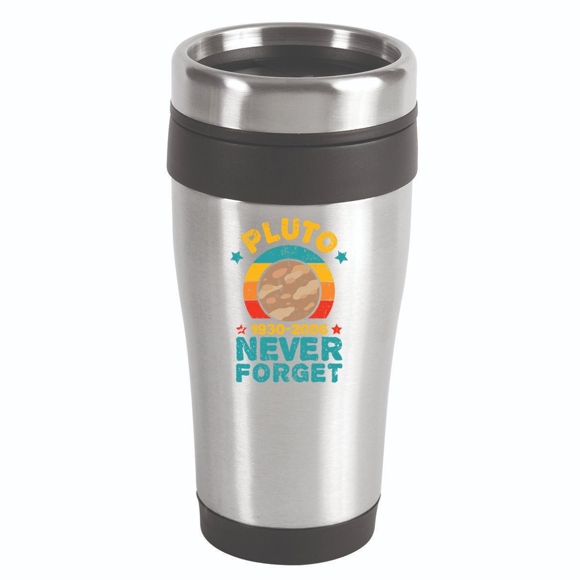 Pluto Never Forget Remember 1930 2006 Vintage Gift 16oz Travel Tumbler