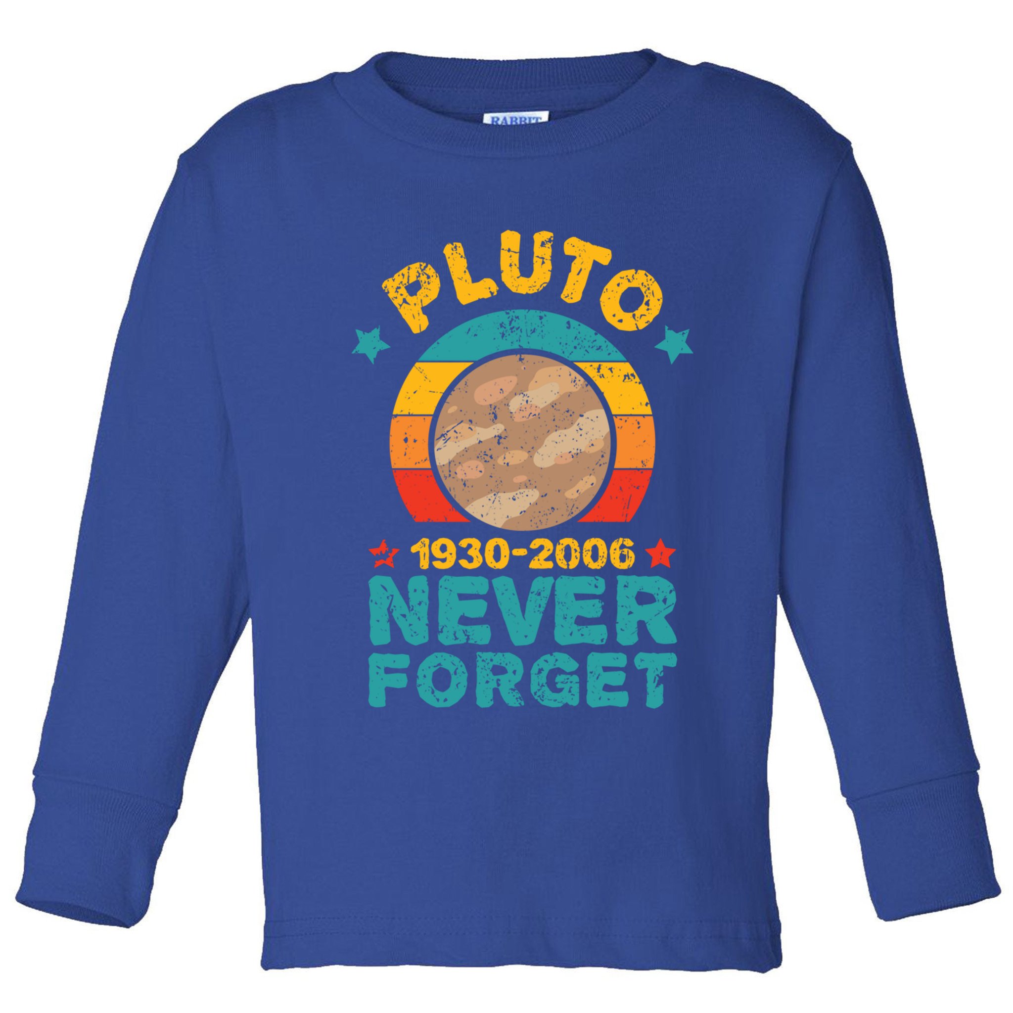 Pluto Never Forget Remember 1930 2006 Vintage Gift Toddler Long Sleeve Shirt