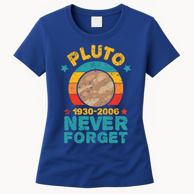 Pluto Never Forget Remember 1930 2006 Vintage Gift Womens T-Shirt