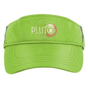 Pluto Never Forget Funny Pluto Pluto Lover Pluto  Adult Drive Performance Visor