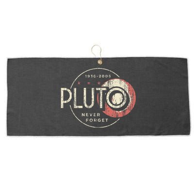 Pluto Never Forget Funny Pluto Pluto Lover Pluto  Large Microfiber Waffle Golf Towel