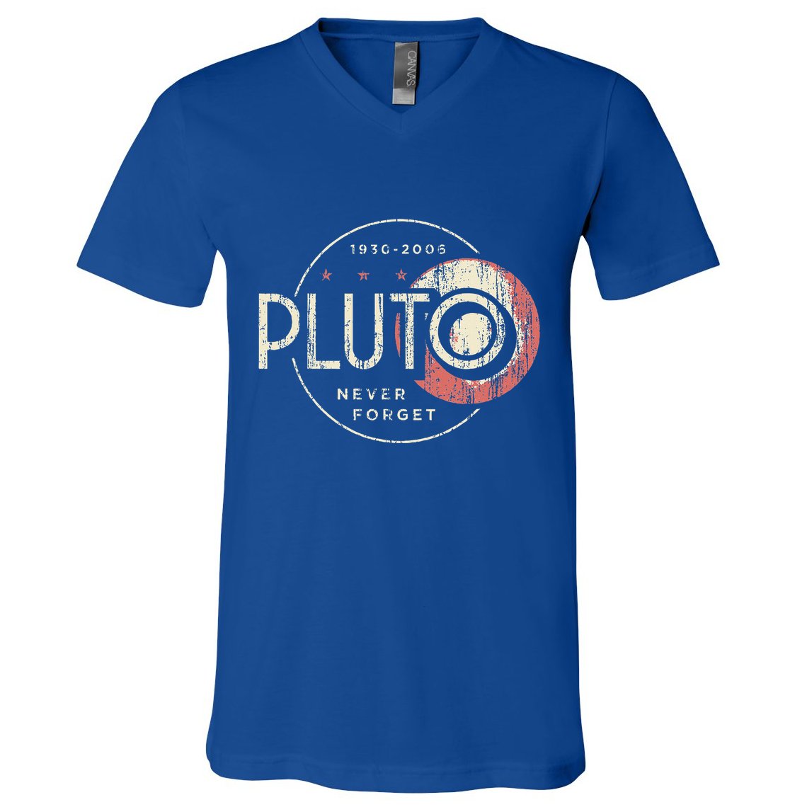 Pluto Never Forget Funny Pluto Pluto Lover Pluto  V-Neck T-Shirt