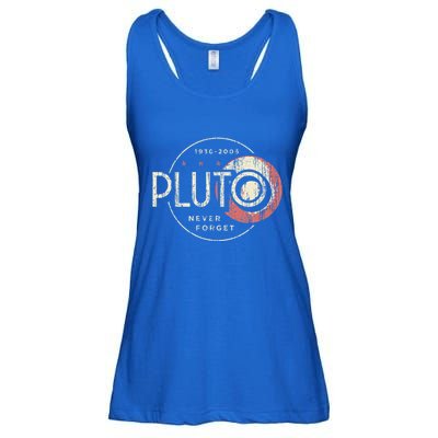 Pluto Never Forget Funny Pluto Pluto Lover Pluto  Ladies Essential Flowy Tank