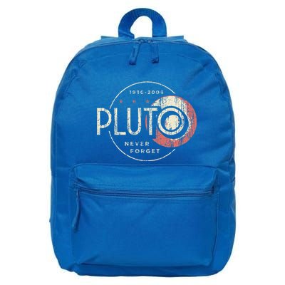 Pluto Never Forget Funny Pluto Pluto Lover Pluto  16 in Basic Backpack