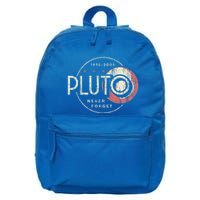 Pluto Never Forget Funny Pluto Pluto Lover Pluto  16 in Basic Backpack
