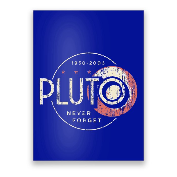 Pluto Never Forget Funny Pluto Pluto Lover Pluto  Poster